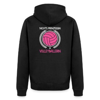 Entraîneur de volley-ball Cadeaux Joueur de volley-ball - Veste à capuche bio Premium Unisexe - noir - Dos - Nico (187cm)