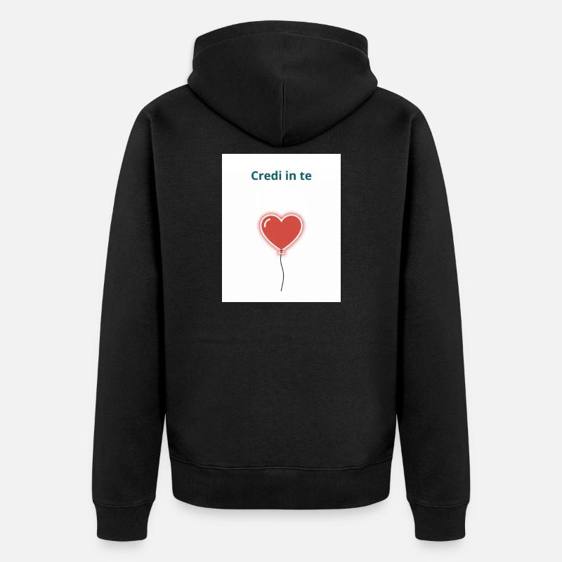 Glaube an dich selbst - Unisex Premium Bio Zip Hoodie - Schwarz