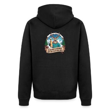 Team Party Skiurlaub Ski & Snowboarder Apres Ski - Unisex Premium Bio Zip Hoodie - Schwarz - Hinten - Nico (187cm)
