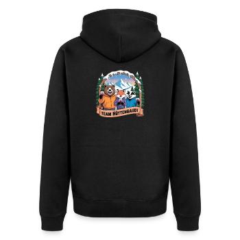 Team Party Skiurlaub Ski & Snowboarder Apres Ski - Unisex Premium Bio Zip Hoodie - Schwarz - Hinten - Nico (187cm)