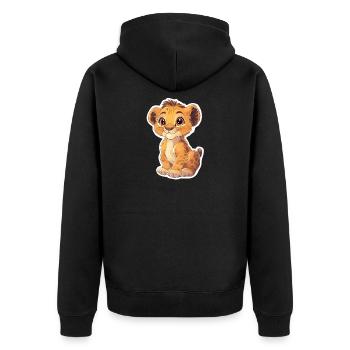 Lion - Veste à capuche bio Premium Unisexe - noir - Dos - Nico (187cm)