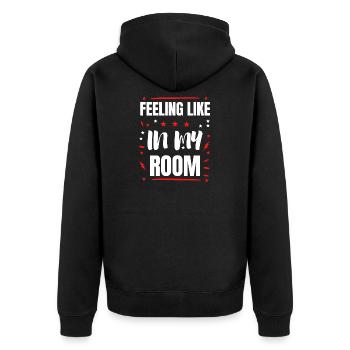 Se sentir comme dans ma chambre - Veste à capuche bio Premium Unisexe - noir - Dos - Nico (187cm)