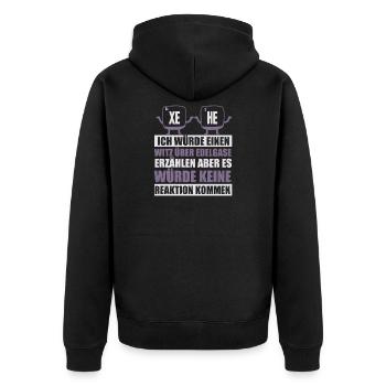 Whiskey Saying Whiskey Drinker Whiskey Lovers - Unisex Premium Organic Zip Hoodie - black - Back - Nico (187cm)