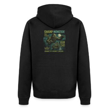 Monstre des marais film affiche Vintage Halloween - Veste à capuche bio Premium Unisexe - noir - Dos - Nico (187cm)