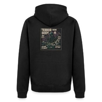 Terreur des profondeurs Kraken Affiche de film Halloween - Veste à capuche bio Premium Unisexe - noir - Dos - Nico (187cm)