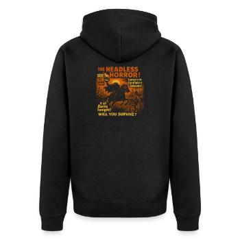Der kopflose Horrorkürbis Filmplakat Halloween - Unisex Premium Bio Zip Hoodie - Schwarz - Hinten - Nico (187cm)
