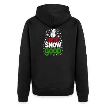 Up to Snow Good - Unisex Premium Organic Zip Hoodie - black - Back - Nico (187cm)