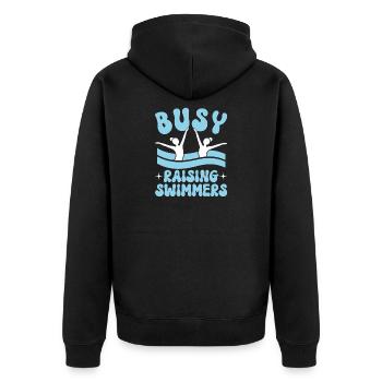 Natation synchronisée Natation artistique Sports nautiques - Veste à capuche bio Premium Unisexe - noir - Dos - Nico (187cm)