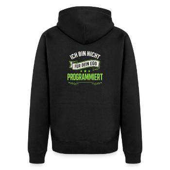 Je ne suis pas programmé pour ton ego T-shirt Sp - Veste à capuche bio Premium Unisexe - noir - Dos - Nico (187cm)