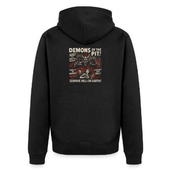 Démons de la fosse Affiche de film Vintage Halloween - Veste à capuche bio Premium Unisexe - noir - Dos - Nico (187cm)