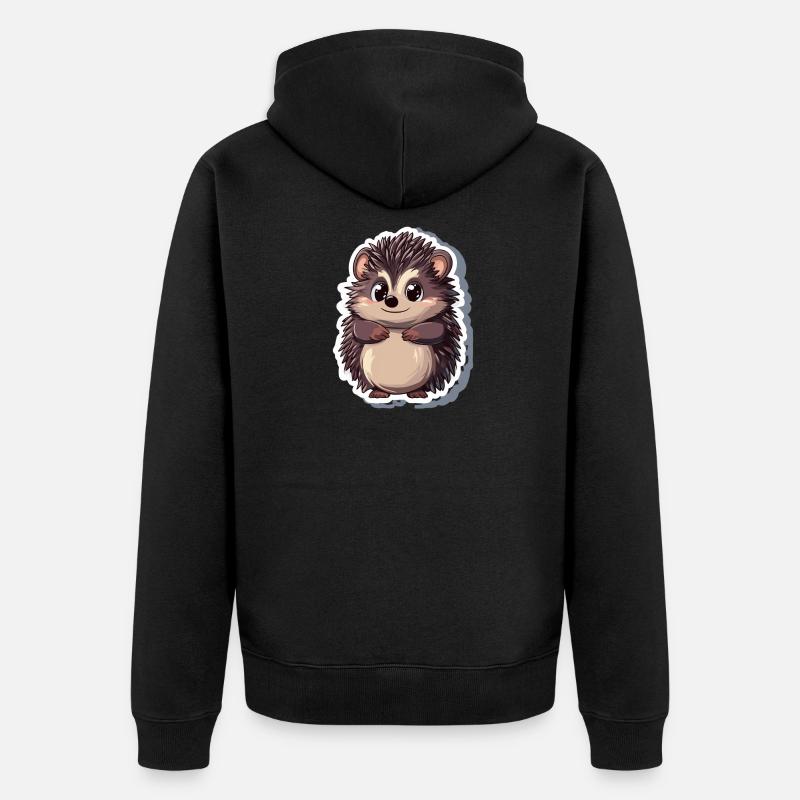 Hérisson - Veste à capuche bio Premium Unisexe - noir