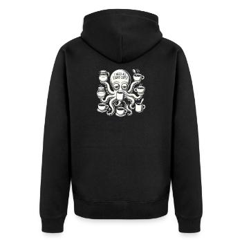 I need all eight cups - Unisex Premium Organic Zip Hoodie - black - Back - Nico (187cm)