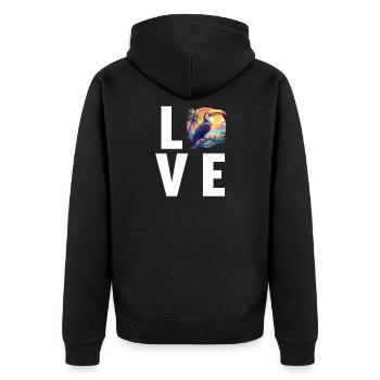Toucans Toucan - Veste à capuche bio Premium Unisexe - noir - Dos - Nico (187cm)