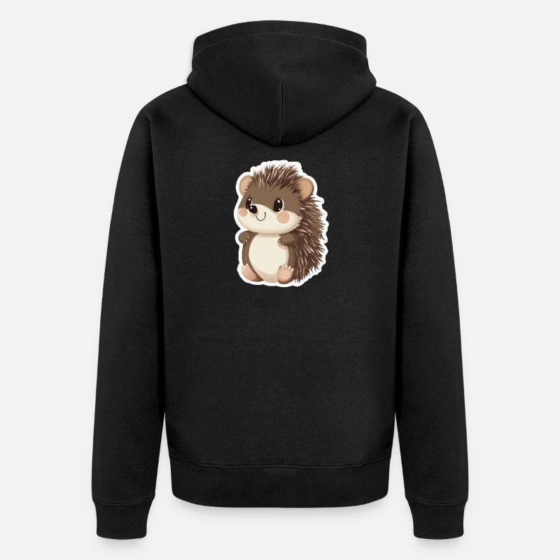 Hérisson - Veste à capuche bio Premium Unisexe - noir