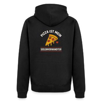 La pizza est mon âme sœur pour les amateurs de pizza - Veste à capuche bio Premium Unisexe - noir - Dos - Nico (187cm)