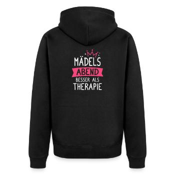 La soirée entre filles vaut mieux que la thérapie Party Girls - Veste à capuche bio Premium Unisexe - noir - Dos - Nico (187cm)