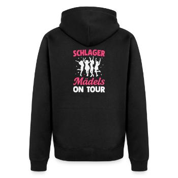 Schlager Girls on Tour Schlager Party Girls' Night Out - Unisex Premium Organic Zip Hoodie - black - Back - Nico (187cm)