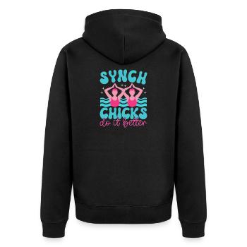 Natation synchronisée Natation artistique Sports nautiques - Veste à capuche bio Premium Unisexe - noir - Dos - Nico (187cm)