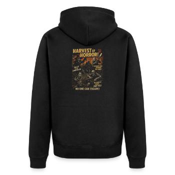 Récolte La Ferme d’Horreur Affiche de film Halloween - Veste à capuche bio Premium Unisexe - noir - Dos - Nico (187cm)