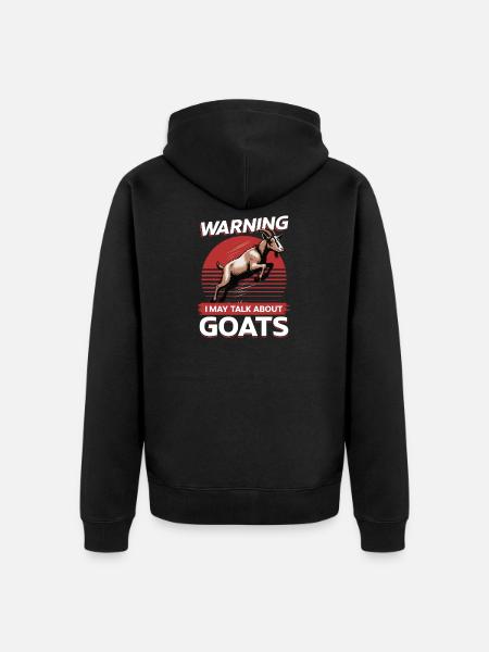 Drôle d’animal de la ferme chèvre - Veste à capuche bio Premium Unisexe - noir