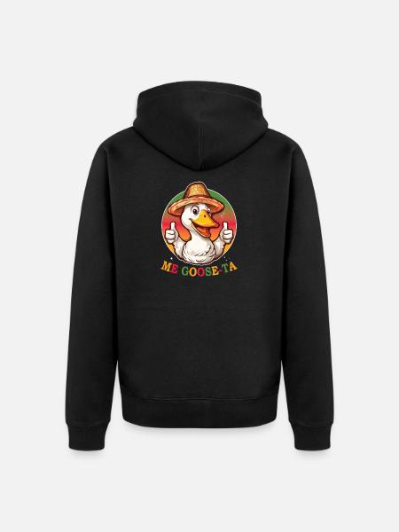 Me Goose Ta Funny Goose Mexico - Unisex Premium Organic Zip Hoodie - black