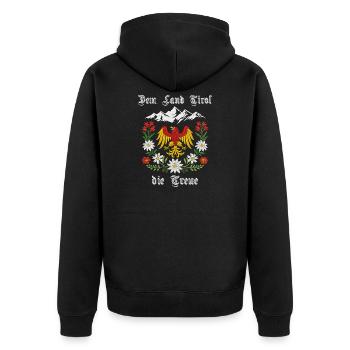 Tyrol Aigle Armoiries Montagnes Edelweiss Home Design - Veste à capuche bio Premium Unisexe - noir - Dos - Nico (187cm)