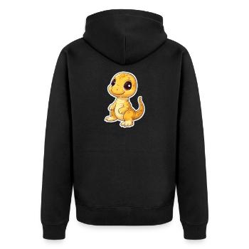 Dinosaure - Veste à capuche bio Premium Unisexe - noir - Dos - Nico (187cm)