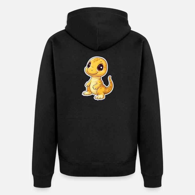 Dinosaurier - Unisex Premium Bio Zip Hoodie - Schwarz