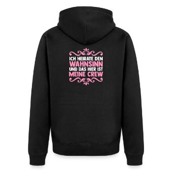 Bachelor Party Team Bride Hen Party - Unisex Premium Organic Zip Hoodie - black - Back - Nico (187cm)