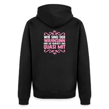 Bachelor Party Team Bride Hen Party - Unisex Premium Organic Zip Hoodie - black - Back - Nico (187cm)