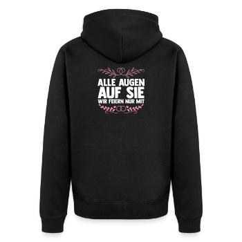 Bachelor Party Team Bride Hen Party - Unisex Premium Organic Zip Hoodie - black - Back - Nico (187cm)