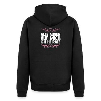 Bachelor Party Team Bride Hen Party - Unisex Premium Organic Zip Hoodie - black - Back - Nico (187cm)