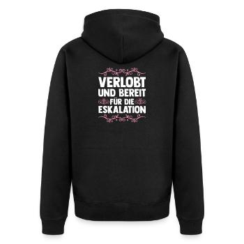 Bachelor Party Team Bride Hen Party - Unisex Premium Organic Zip Hoodie - black - Back - Nico (187cm)