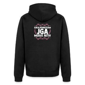 Bachelor Party Team Bride Hen Party - Unisex Premium Organic Zip Hoodie - black - Back - Nico (187cm)