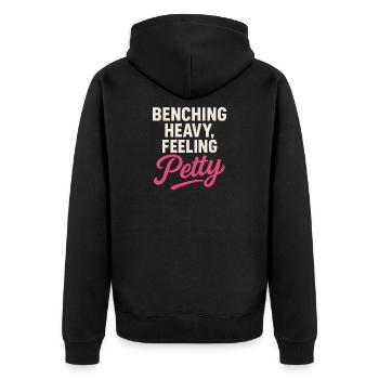 Drôle de développé couché Meme Spot Me Bro Powerlifting - Veste à capuche bio Premium Unisexe - noir - Dos - Nico (187cm)