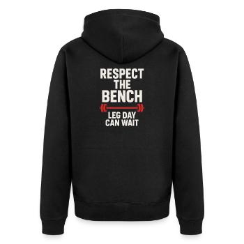 Drôle de développé couché Meme Spot Me Bro Powerlifting - Veste à capuche bio Premium Unisexe - noir - Dos - Nico (187cm)