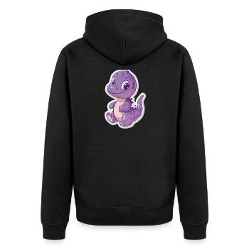 Dinosaure - Veste à capuche bio Premium Unisexe - noir - Dos - Nico (187cm)