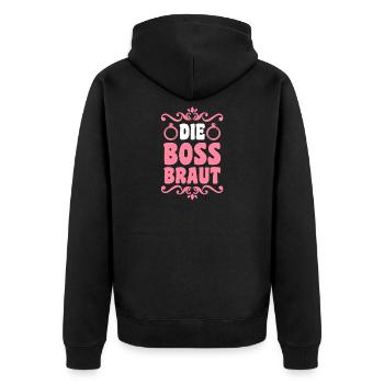 Bachelor Party Team Bride Hen Party - Unisex Premium Organic Zip Hoodie - black - Back - Nico (187cm)