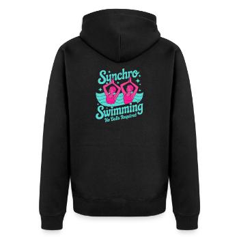 Natation synchronisée Natation artistique Sports nautiques - Veste à capuche bio Premium Unisexe - noir - Dos - Nico (187cm)
