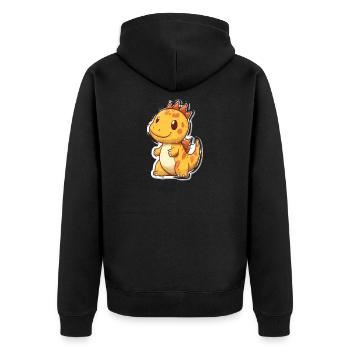 Dinosaure - Veste à capuche bio Premium Unisexe - noir - Dos - Nico (187cm)