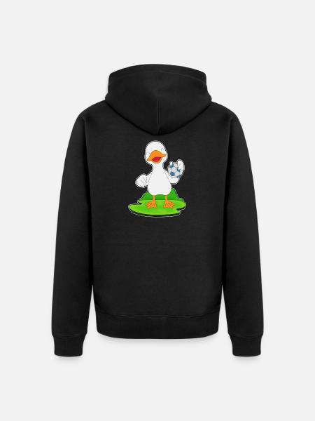 Duck Handball Player Handball - Unisex Premium Organic Zip Hoodie - black