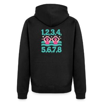 Natation synchronisée Natation artistique Sports nautiques - Veste à capuche bio Premium Unisexe - noir - Dos - Nico (187cm)