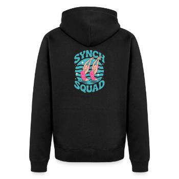 Synchronschwimmen Kunstschwimmen Wassersport - Unisex Premium Bio Zip Hoodie - Schwarz - Hinten - Nico (187cm)