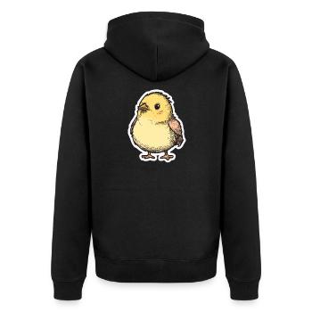 Chick - Unisex Premium Organic Zip Hoodie - black - Back - Nico (187cm)