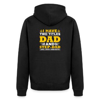 Meilleur papa du monde Cadeaux Père Noël - Veste à capuche bio Premium Unisexe - noir - Dos - Nico (187cm)