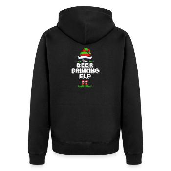 Elf Elf Cadeau de Noël Bière Fête Alcool - Veste à capuche bio Premium Unisexe - noir - Dos - Nico (187cm)