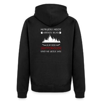 Tyrol du Sud Tyrol du Sud Tyrol du Sud Local - Veste à capuche bio Premium Unisexe - noir - Dos - Nico (187cm)