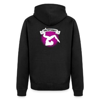 Citation pour un contorsionniste - Veste à capuche bio Premium Unisexe - noir - Dos - Nico (187cm)