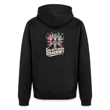 Des mamans cool font de la fête Schlager la nuit des femmes - Veste à capuche bio Premium Unisexe - noir - Dos - Nico (187cm)