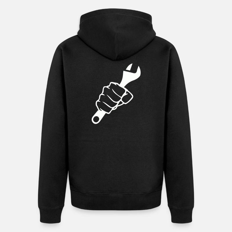 Fists and Screwdriver Force - Unisex Premium Organic Zip Hoodie - black